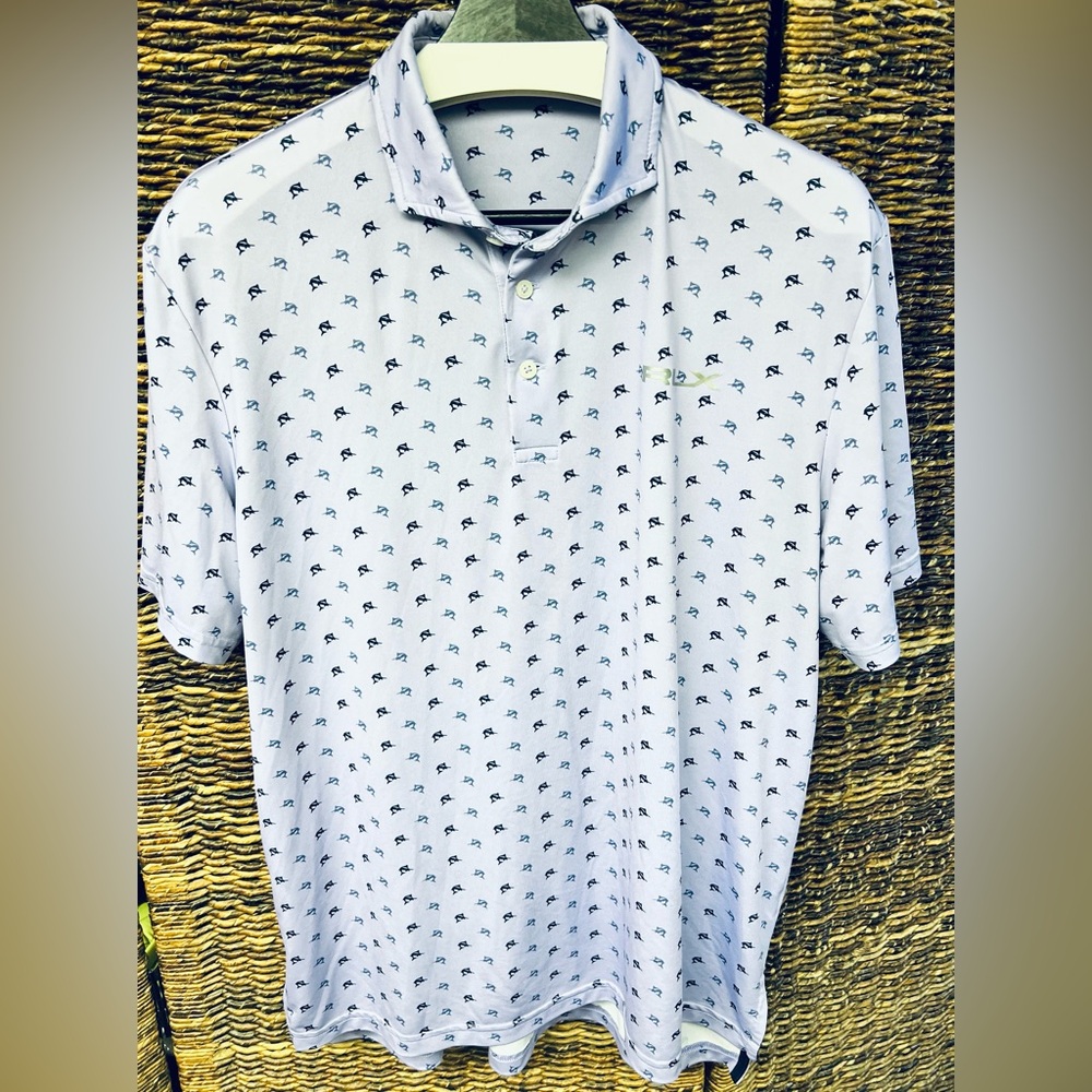Ralph Lauren Sport Purple Polo with Swordfish Pattern